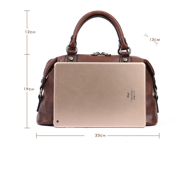Women's Handbag Cowhide Retro Totem