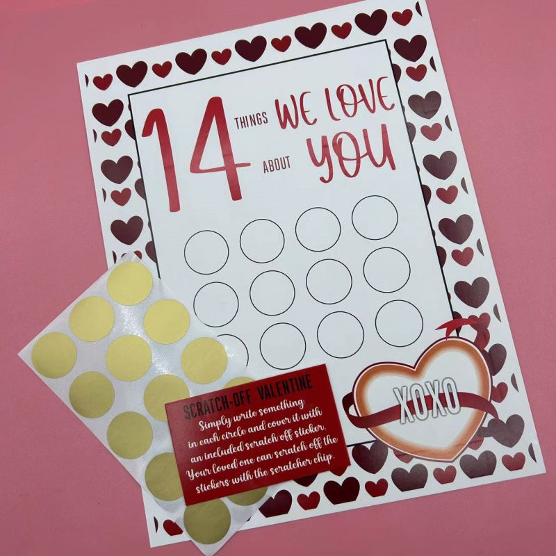 Valentine Scratch Off Print Valentine's Day