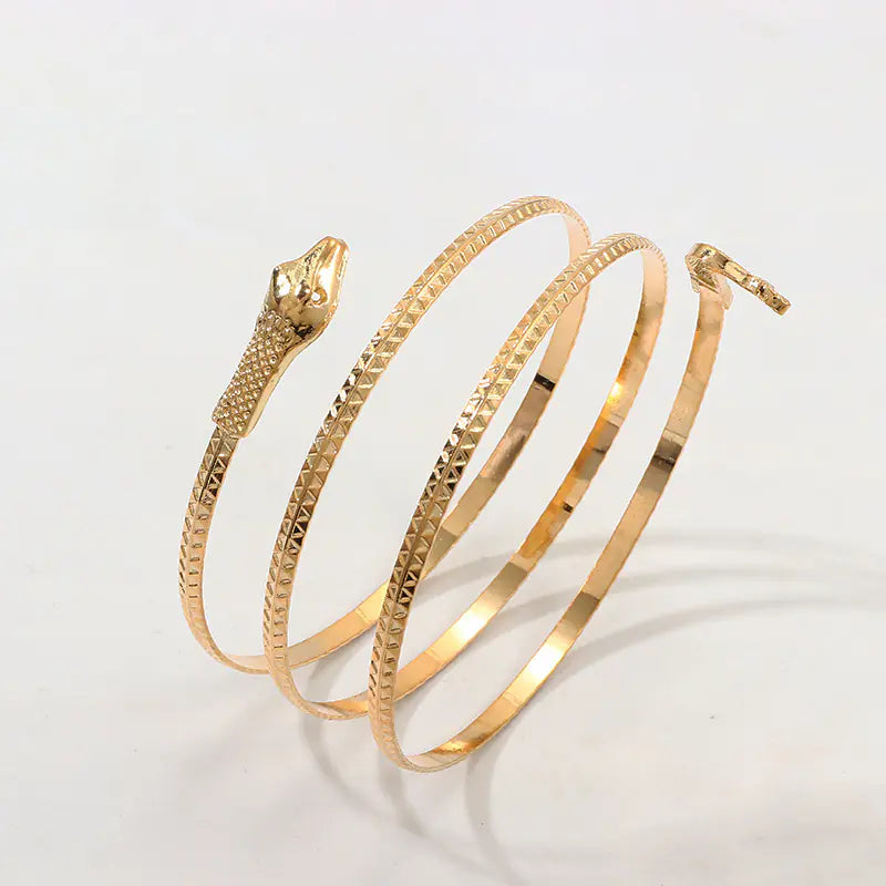 Punk Style Exaggerated Snake Bracelet in Alloy