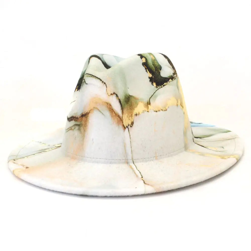 Digital Printing Woolen Big Jazz Top Hat