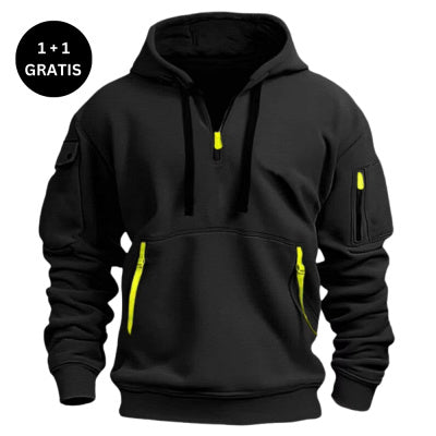 Dropped Shoulder Hooded Sweatshirt Men's Plus Size Loose Pullover Fashion Sweatshirt