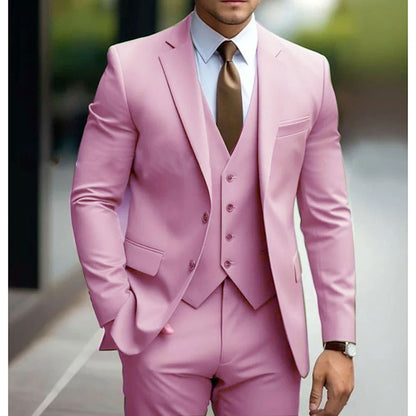 Business Casual Men's Three-piece Suit
