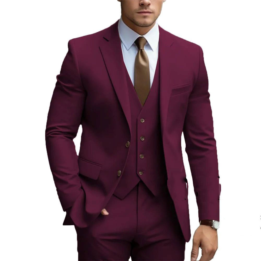 Business Casual Men's Three-piece Suit