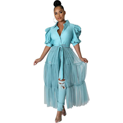 Fashionable Oversize Gauze for Curvy Fits