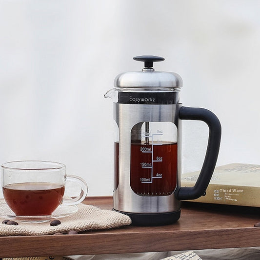 Glass French Press Hand Pouring Coffee Pot Coffee Brewing Filter Appliance Tea Infuser Suit