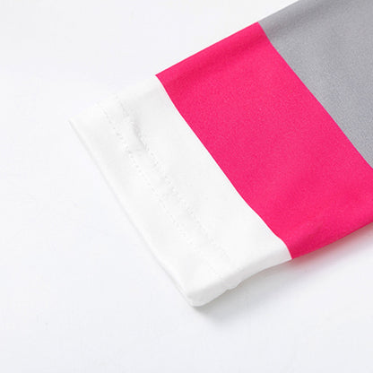 Women’s Cozy 2 Piece Lounge Set – Color Block Tracksuit Jogger Outfit