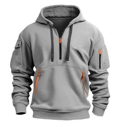 Dropped Shoulder Hooded Sweatshirt Men's Plus Size Loose Pullover Fashion Sweatshirt