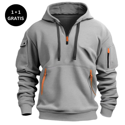 Dropped Shoulder Hooded Sweatshirt Men's Plus Size Loose Pullover Fashion Sweatshirt