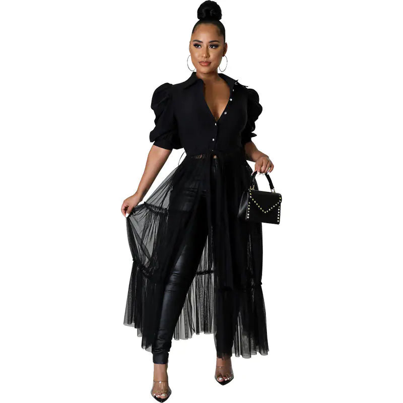 Fashionable Oversize Gauze for Curvy Fits