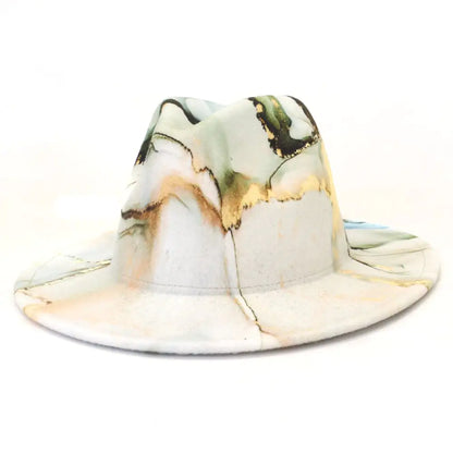 Digital Printing Woolen Big Jazz Top Hat